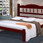 Cama Casal Roma Reforçada 100% Madeira Maciça Angelim Mogno