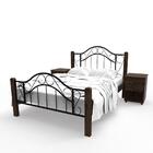 Cama Casal Rústica Castanho Preto