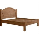 Cama Casal Rustica Com Estrado 100% Mdf Master Castanho