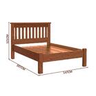 Cama Casal Rústica Com Estrado 100% Mdf Mega Castanho Com Col