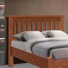 Cama Casal Rústica Com Estrado 100% Mdf Mega Castanho Com Col