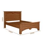 Cama Casal Rústica Com Estrado Reforçado Nobre Fénix Castanho