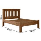 Cama Casal Rústica Mega Castanho