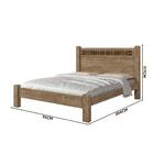 Cama Casal Rústica Reforçada Raissa Vj Móveis Noce Castanho C