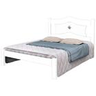 Cama Casal Sevilha Branco com Colchão