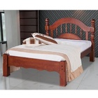 Cama Casal Siena de Madeira Maciça Pinus - Avelã