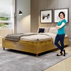 Cama Casal Siena Espresso Móveis Rovere