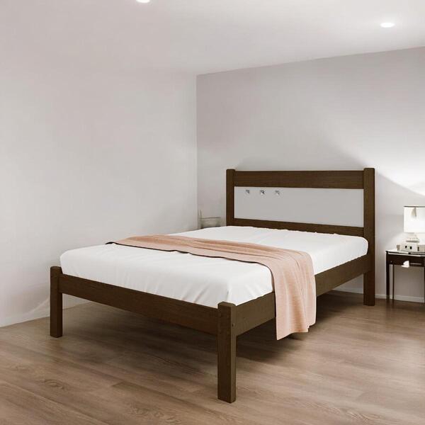 Cama Casal Sofisticada Berli Malbec E Off White
