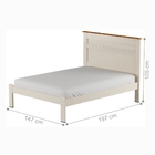 Cama Casal Stela Off White Madeira