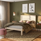 Cama Casal Stela Off White Madeira