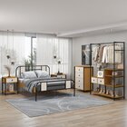 Cama Casal Tubular 145cm X 102cm Sevilha Preto /nature /off W