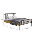 Cama Casal Tubular 145cm X 102cm Sevilha Preto /nature /off W