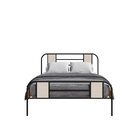 Cama Casal Tubular 145cm X 102cm Sevilha Preto /nature /off W