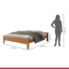 Cama Casal Turca 140cm Império Em Madeira Maciça Amêndoa/mel