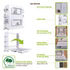 Cama Casal Vancouver Articulável 8 Prateleiras Grafite - Art