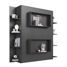 Cama Casal Vancouver Articulável 8 Prateleiras Grafite - Art