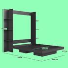 Cama Casal Vancouver Articulável 8 Prateleiras Grafite - Art