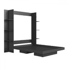 Cama Casal Vancouver Articulável 8 Prateleiras Grafite - Art