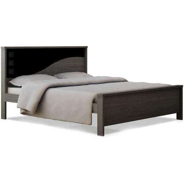 Cama Casal Verona - Novo Horizonte - Gris / Preto