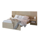 Cama Casal Zara Hanover C/ 2 Mesas De Cabeceiras - Robel Móve