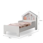 Cama Casinha Cristal Para Menina Solteiro Branco Em Mdf