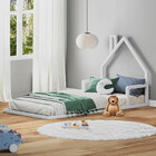 Cama Casinha Infantil Branco Madeira Montessoriana De Chão El
