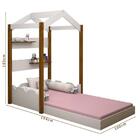 Cama Casinha Montessoriana + Colchão Alice Branco E Mel