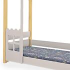 Cama Casinha Montessoriana Com Led E Colchão Solteiro Branco