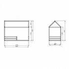 Cama Casinha Solteiro  Branco Acetinado