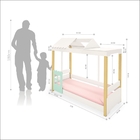 Cama Cassidy Solteiro Branco/menta Com Led