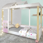 Cama Cassidy Solteiro Branco/rose Com Led