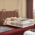 Cama Cercadinho De Chão Casal Branco Zuino Shop Jm