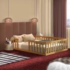 Cama Cercadinho De Chão Casal Nogueira Com Colchão Xogal Shop