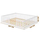 Cama Cercadinho De Chão Queen Size Branco Torse Shop Jm