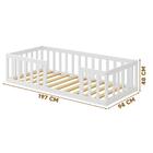 Cama Cercadinho De Chão Solteiro Branco Elvo Shop Jm