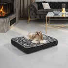 Cama Colchão De Espuma Pet D18 Bordado Cães E Gatos Conforto