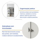 Cama Com Armário 2 Portas E 4 Nichos 1 Mesa Escritório Com 2