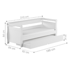 Cama Com Auxiliar Camille Branco