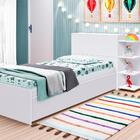 Cama Com Auxiliar Menino Lucas Branco Com Colchões