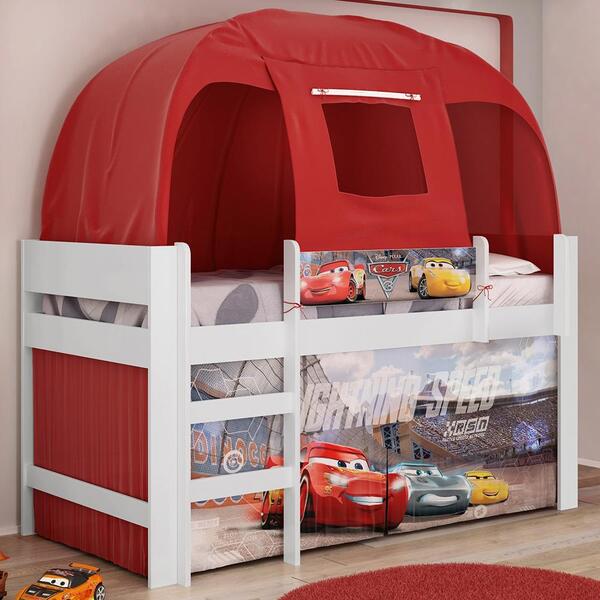 Cama Com Barraca Catanzaro Branco E Vermelho