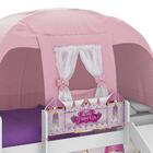 Cama Com Barraca E Escorregador Messina Branco E Rosa Com Col