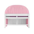 Cama Com Barraca E Escorregador Messina Branco E Rosa Com Col