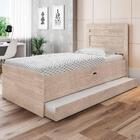 Cama Com Baú Solteiro Com Auxiliar Larissa Amarula Framar