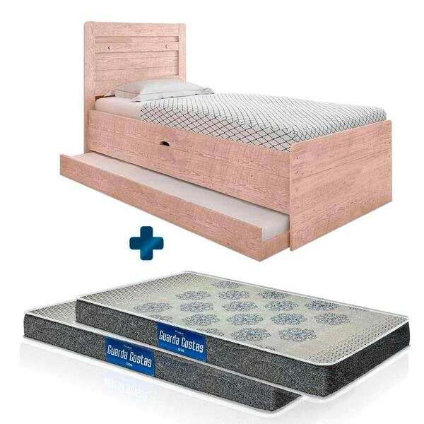 Cama Com Baú Solteiro Com Auxiliar Larissa Amarula Framar Com