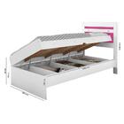Cama Com Baú Solteiro Com Colchão Larissa Branco Rosa Framar