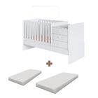 Cama Com Cômoda E 2 Colchões Branco Dorothy Shop Jm