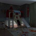 Cama Com Dossel E Escorregador 1 Torre Com Shine Blake Branco