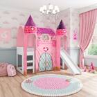 Cama Com Esc. Joy Com Dossel Barraca Castelo E 2 Torres Pura