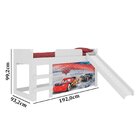 Cama Com Escada Joy Cortina Carros Disney E Luz De Led Pura M