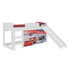 Cama Com Escada Joy Cortina Carros Disney E Luz De Led Pura M